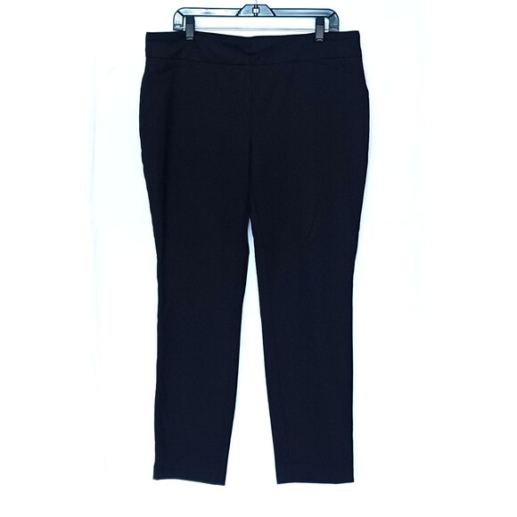 Dalia Pants - Dalia Women’s XL Black Straight Leg Dress Pants Flat Front Stretch Back Pockets